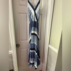 White House Black Market halter pleated maxi